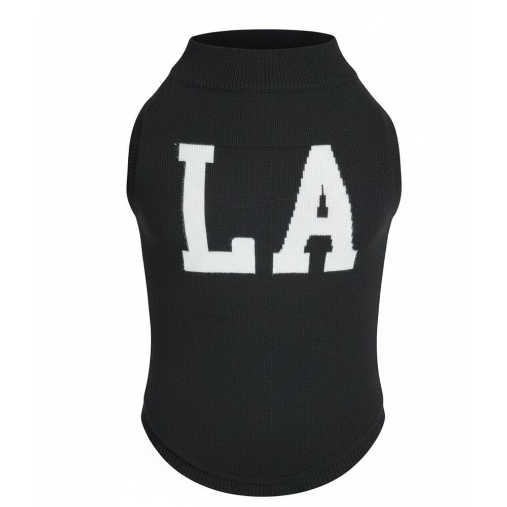 Manfinity LA Knit Sweater Vest Black White Sleeveless‎ Pullover Men’s Size S